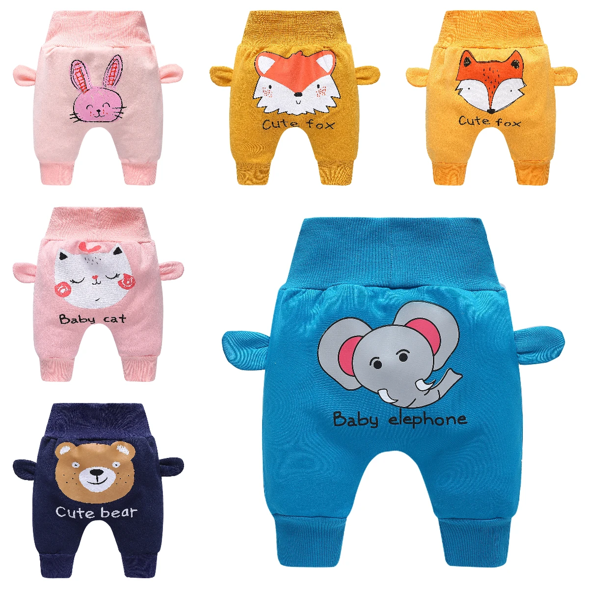 0-4 years old spring and autumn new baby pants double fleece thickened warm PP pants high-waisted belly pants children\'s casual