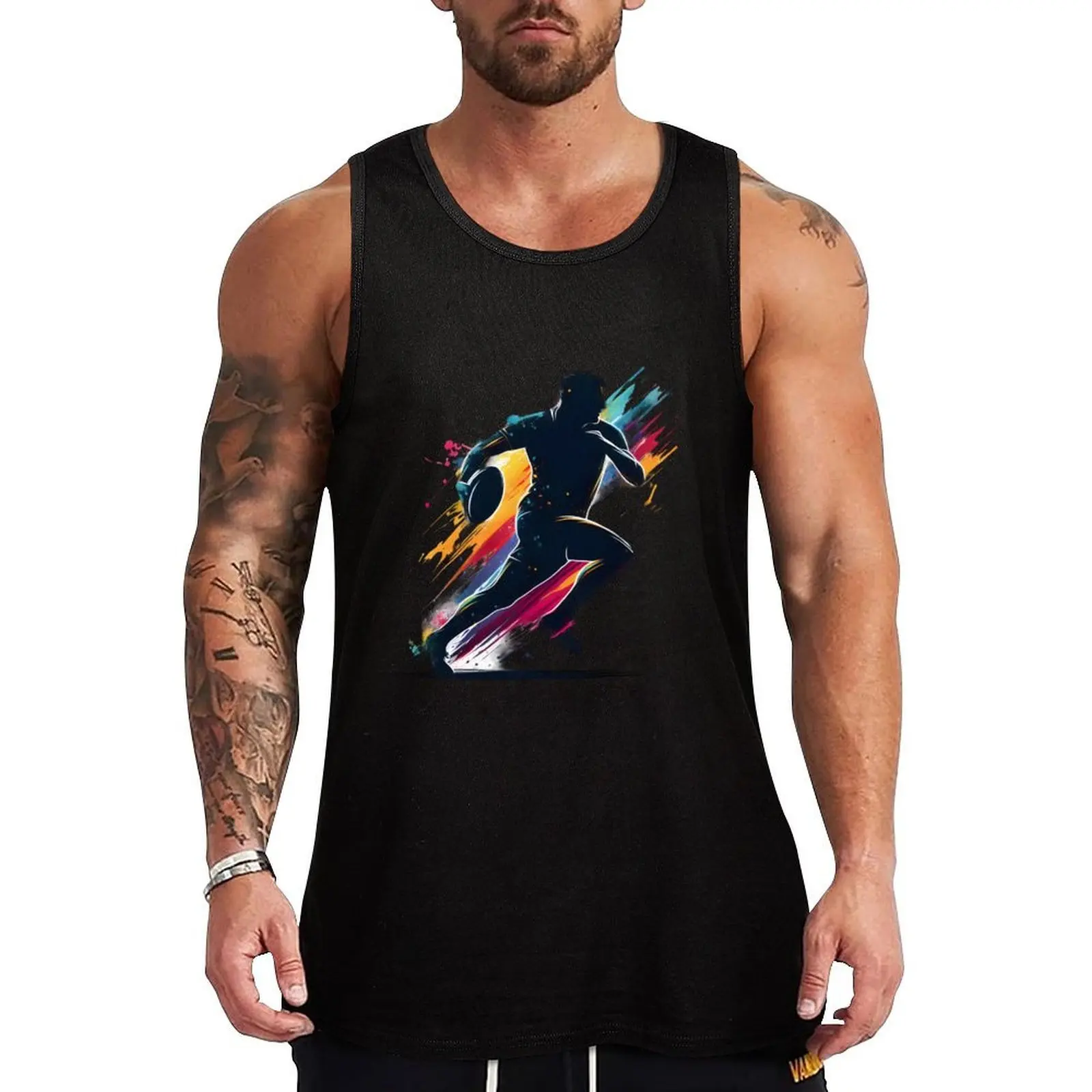 rugby, sports, american soccer Tank Top Basic Athletic Tank Top Cotton Casual Everyday Shirt