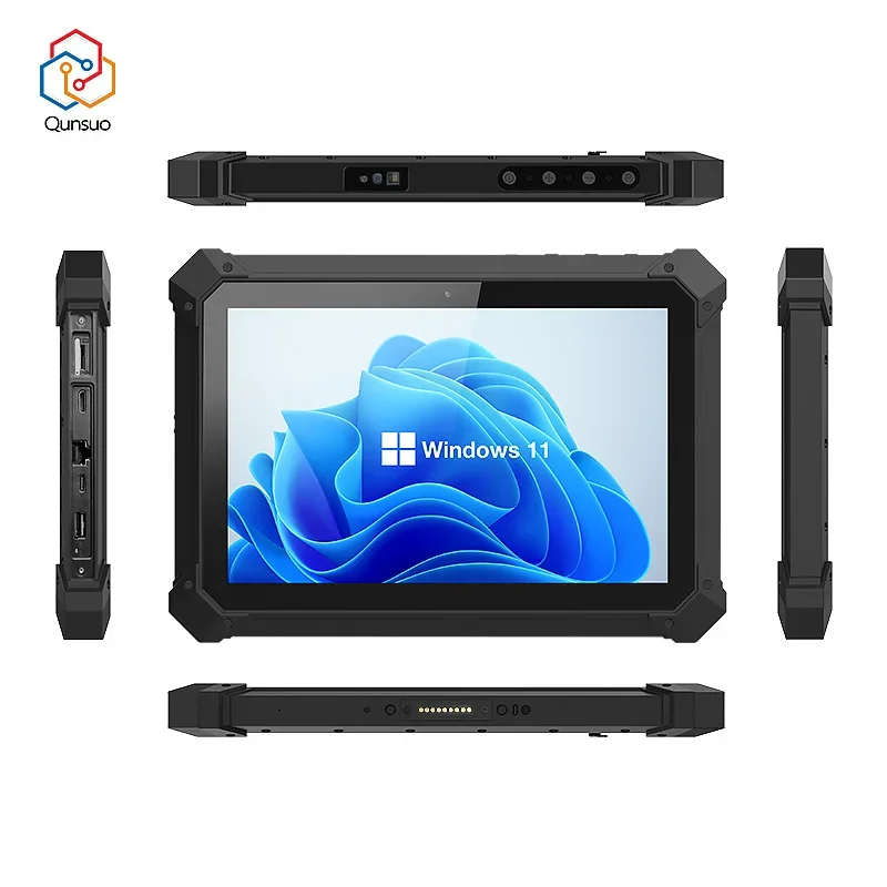 10-Inch Wall-Mounted Rugged Tablet Windows 10 8GB/128GB Industrial Rugged Windows Tablet with 2D Barcode RFID