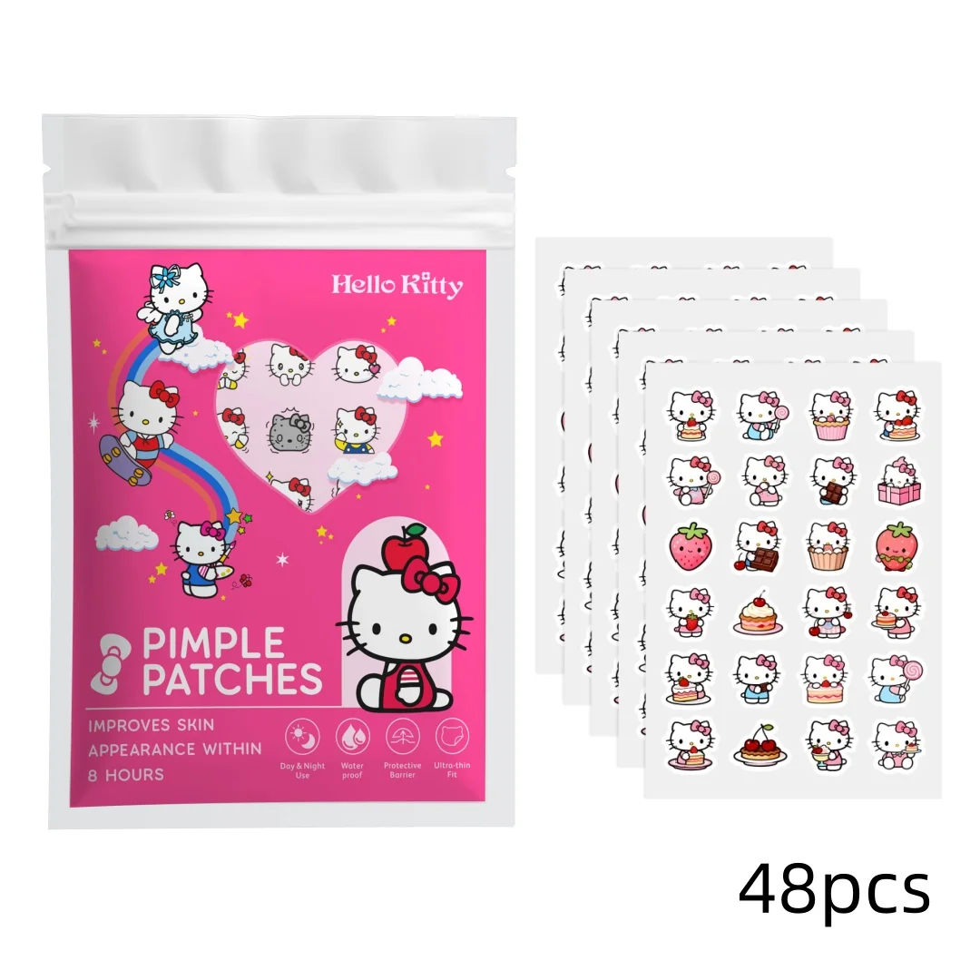 48/120PCS hello kitty Acne patches, facial acne patches, hydrogel acne removal patches, concealer view 5