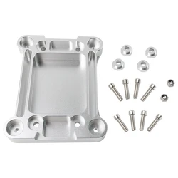 Motor Billet Shifter Base Plate Baseplate Aluminum Silver For Honda Acura Accord TSX K Swap K20 K24 EK EG