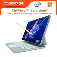 DERE Laptops T30 Pro ,13-inch 2K IPS Touch Screen,16GB RAM+ 1TB SSD,Office Learning Computer,Ultrabook Windows 11 Notebook