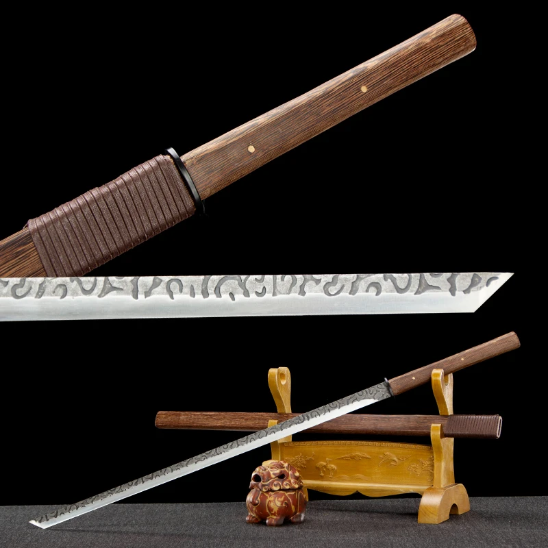 

Chinese Tang Dao Rosewood Antique Traditional Sword Stainless Steel Training Props Handmade Swords No Sharp