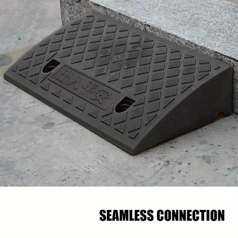 1 pc Curb Ramp 50x27x9cm Portable Curb Ramp Heavy Duty Threshold Ramp Curb Ramp Suitable for Doorway Wheelchair Bike