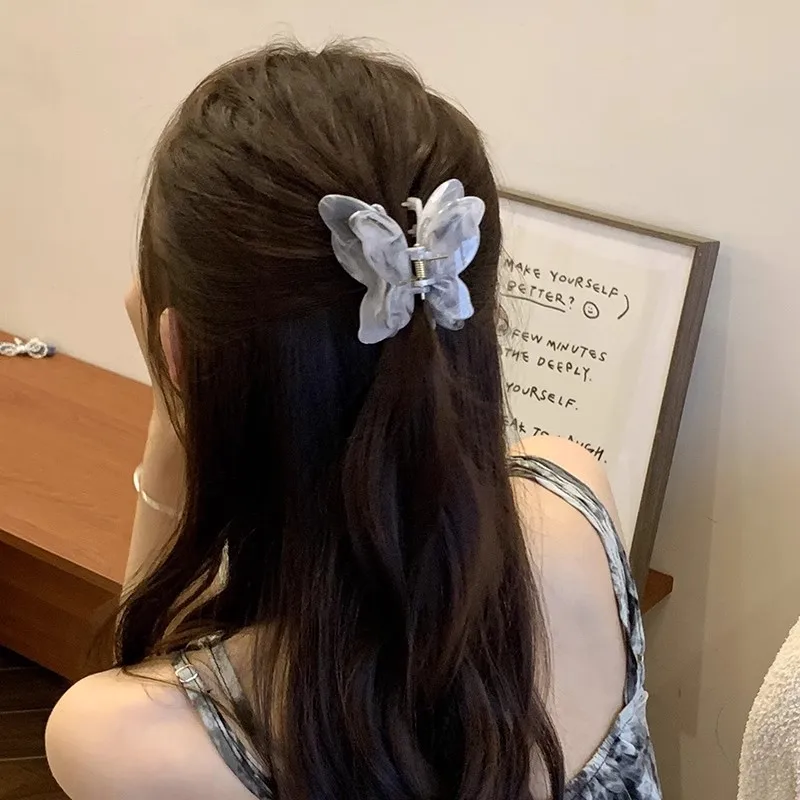 Super Fairy 3D Butterfly Hair Claw for Women, 2026 New Arrival, Premium Medium-sized Hair Clip, Shark Clip for Back of Head, Hair Accessory