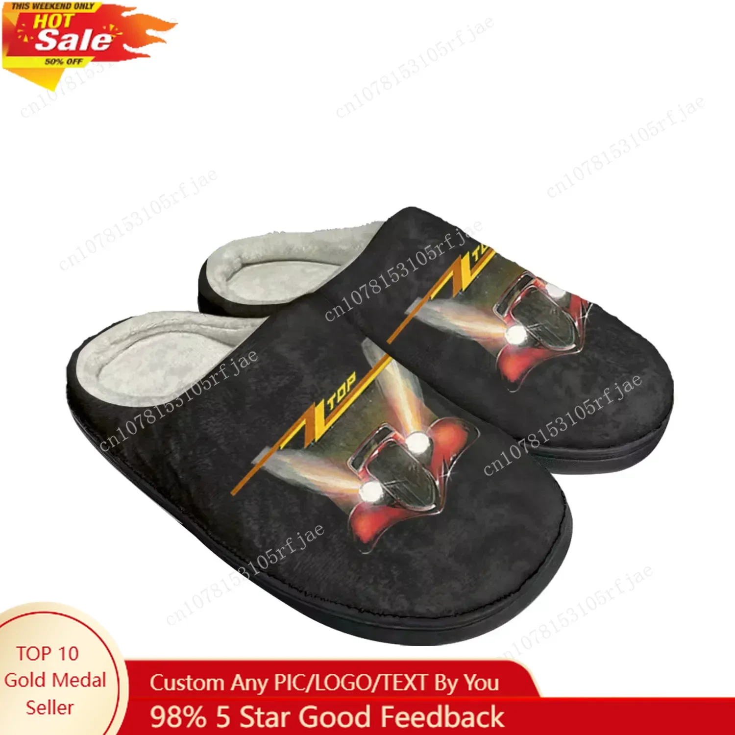 

ZZ Top Rock Band Fashion Popular Home Cotton Custom Slippers Mens Womens Sandals Plush Bedroom Keep Warm Shoe Thermal Slipper