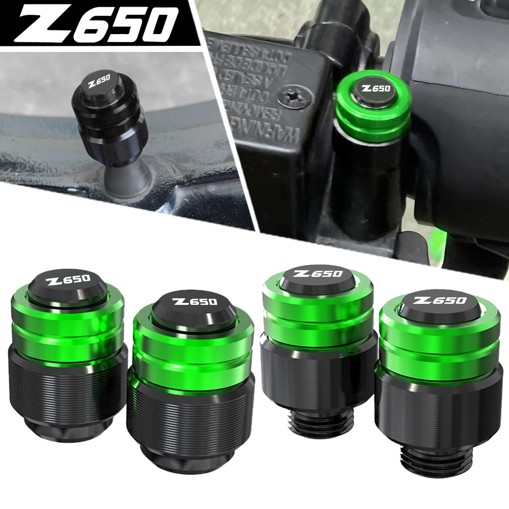 

Motorcycle Rearview Mirror Plug Hole Screw Cap & Tire Valve Stem Caps Covers For Kawasaki Z650 Z 650 2016-2023 2022 2021 2020