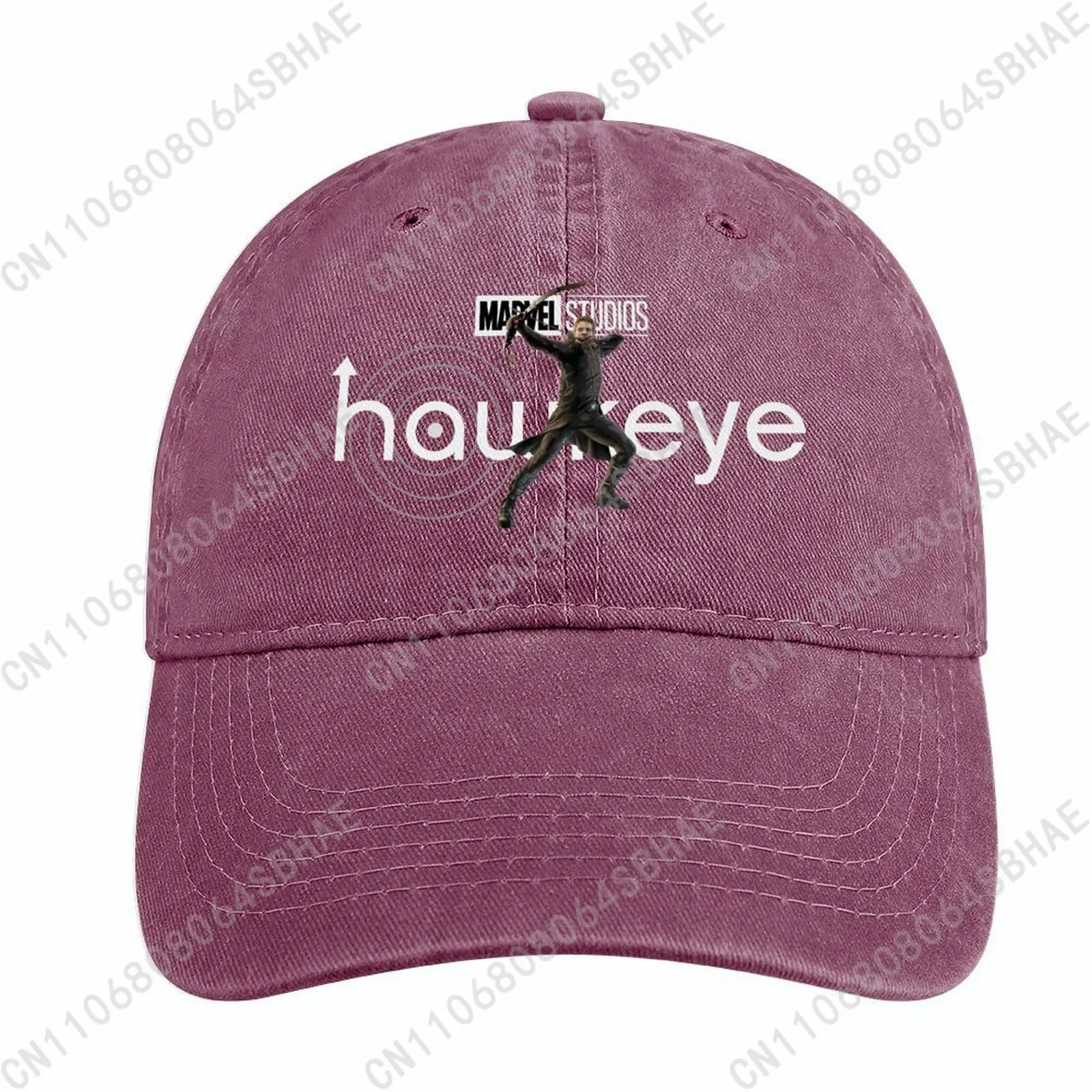 

Marvel Hawkeye Washed Cotton Baseball Cap Vintage Dad Hat Men Women Retro Adjustable Denim Cap Streetwear Cosplay