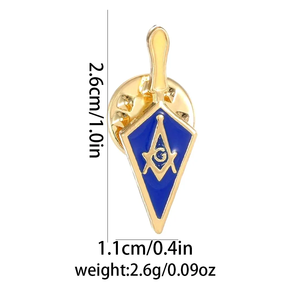 2pcs Retro Freemason Men's Brooch Collar Pin Men's Suit Shirt  Accessory