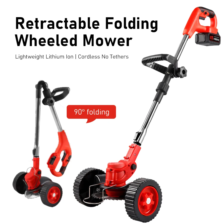 

21В литиевая электрическая газонокосилка многофункциональная портативная ручная для сада, огорода, газонов, кусторез, триммер для травы