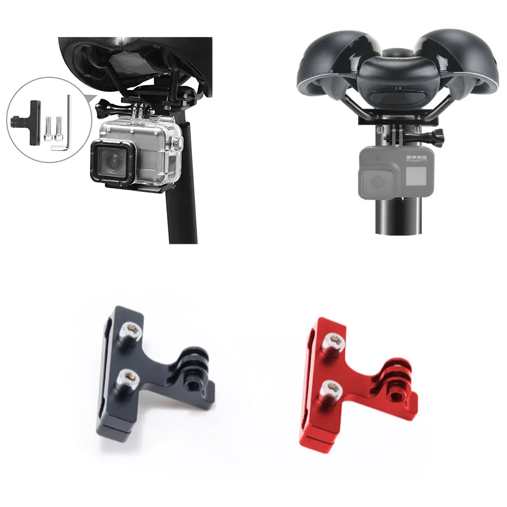 Support de dégager de vélo en aluminium pour Gopro fore9, 7, 5, 4, support de trépied, adaptateur de support rapide, pince pour appareil photo Mijia, capture d'écran SJ, Yi, 4K