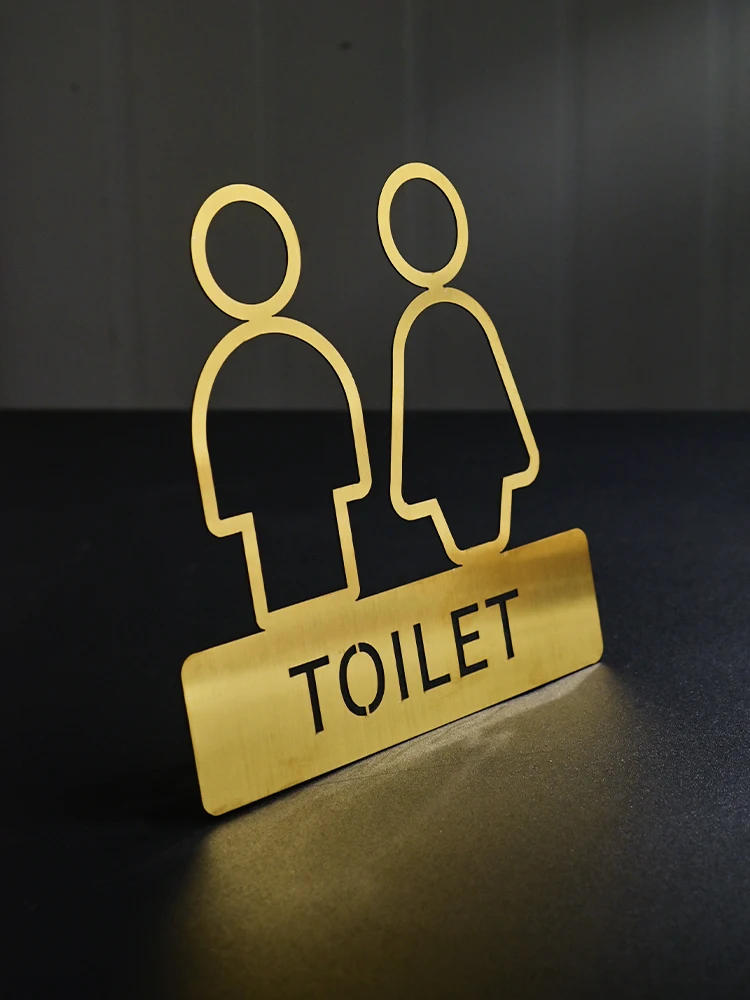 Wc Toilet Signs Bathroom Door Sign For Home Men Women Toilet Sign Restroom Door Plate 3d Metal Logo Door Sign