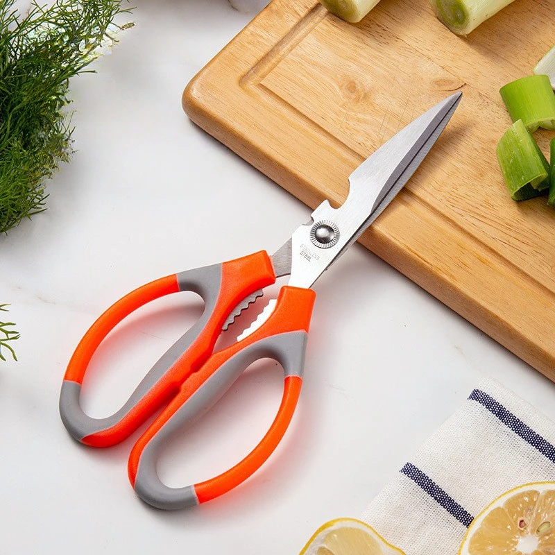 Kitchen-Scissors Chicken Bone Fish Scissors Chicken Duck Cutter Shears Stainless Steel Scissors Scale Clean Cook-Scissors Knife