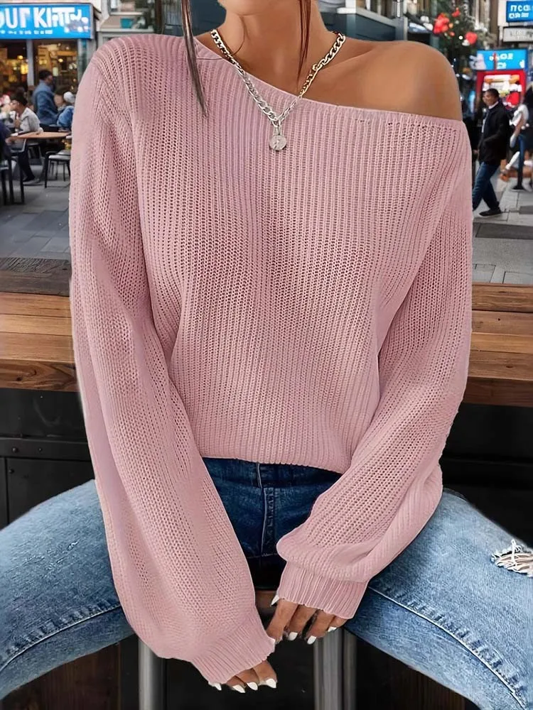 

New Fall And Winter Casual Knit Women's Sweater, Female Clothing,Elegant Women's Sweaters,Pullovers Women,Vintage Clothing