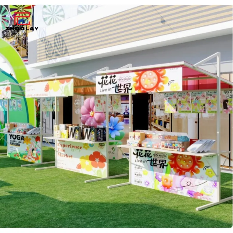 custom.Markets Sale Display Rack Outdoor Commercial Activities Booths  Portable Mobile Stands