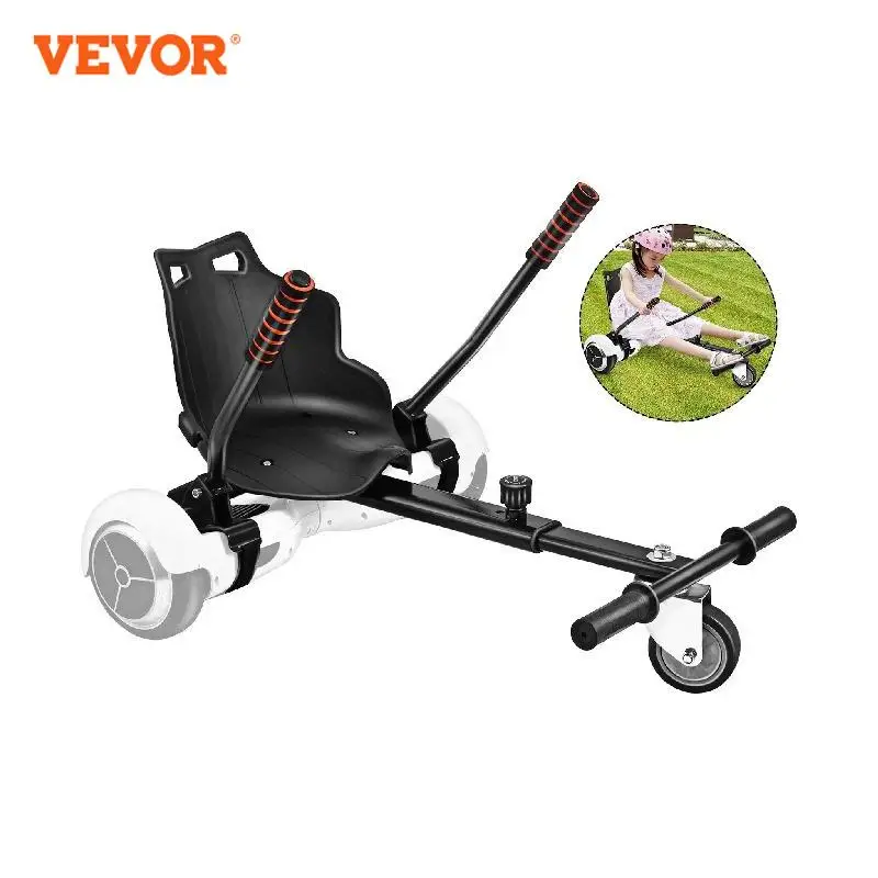 VEVOR Hoverboard Seat Attachment 220 LBS Max Load Capacity With Durable Swivel Caster Anti-Slip Flag Stick Adjustable Frame Seat