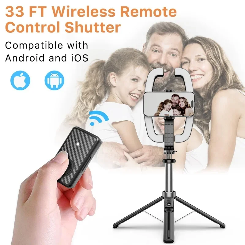 P99W/P99X 360 Rotation Selfie Stick Tripod LED Selfie Light with Stand Open-Rectangular Light for Makeup/Live Stream