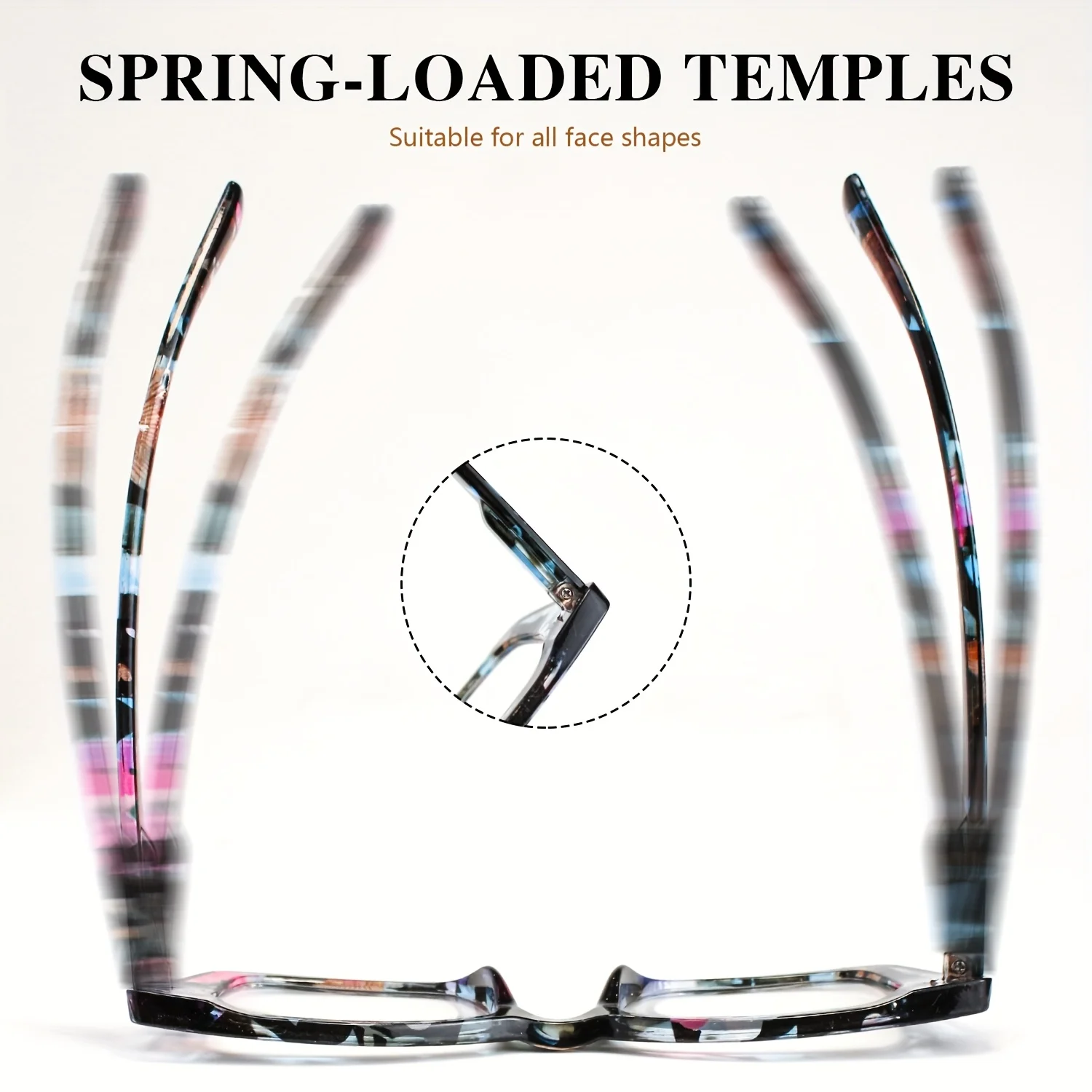 Printed Spring-Hinge Reading Glasses Set — product information 3