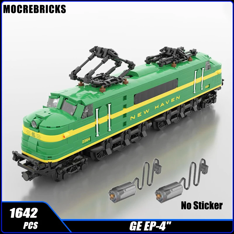 

Urban Railway Motor Train GE EP-4 Railroad Electric Locomotive MOC Building Blocks Assembly Model Puzzle Kid's Bricks Toys Gifts