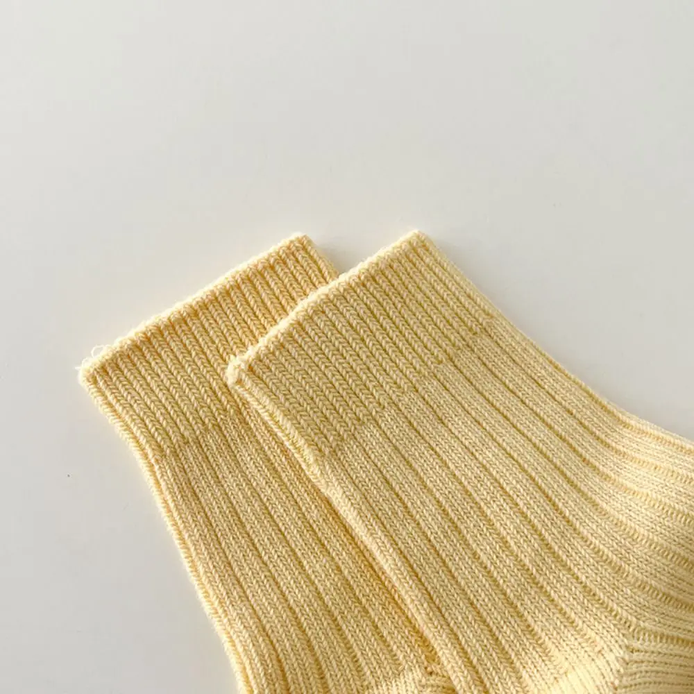 

10Pairs Solid Color Candy Color Mid-calf Socks Simple Breathable Mid Tube Socks Female Hosiery Sweet Socks Women Streetwear