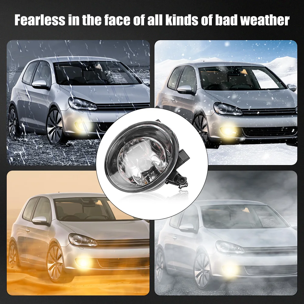 

2 шт. (слева + справа) прозрачная крышка с галогенной лампой Противотуманные фары подходит для Volkswagen Touareg Golf 6 MK6