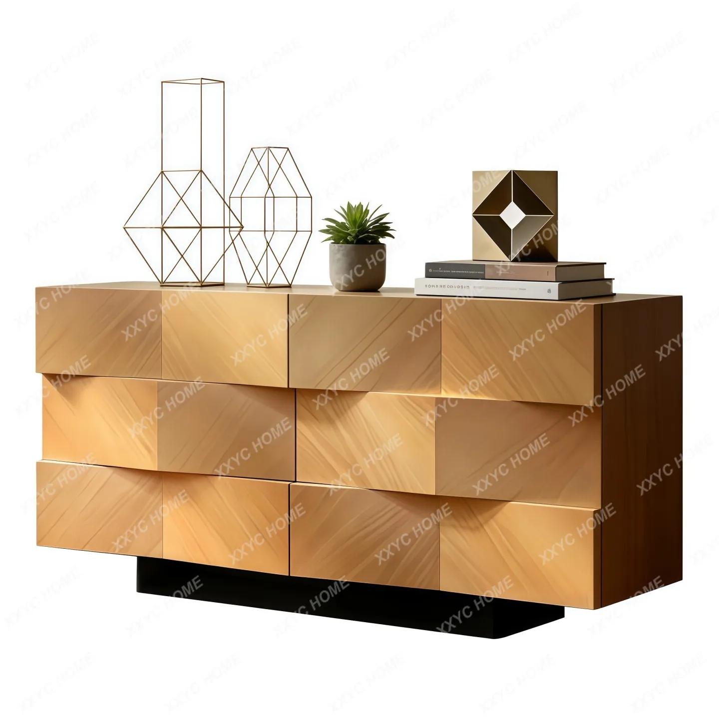 Solid wood entrance cabinet, living room storage locker, wall decorative cabinet
