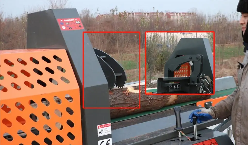 Customized 20T Commercial Firewood Processor Machine Hydraulic Automatic Wood Processor Tree Cutting Machine Wood Splitter Log P view 3