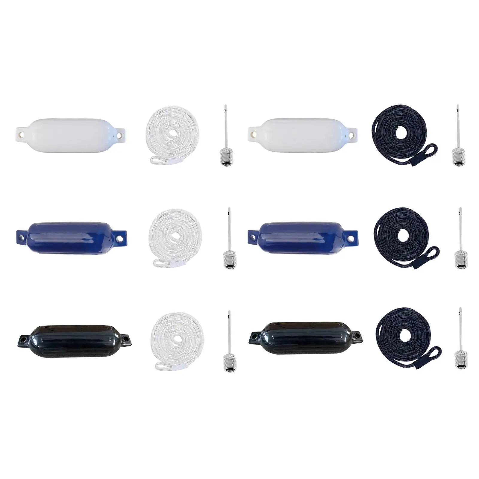 مصدات القوارب البحرية حوض مضلع عيون مزدوجة قارب المصدات 4 "× 16" مرساة العوامة #3