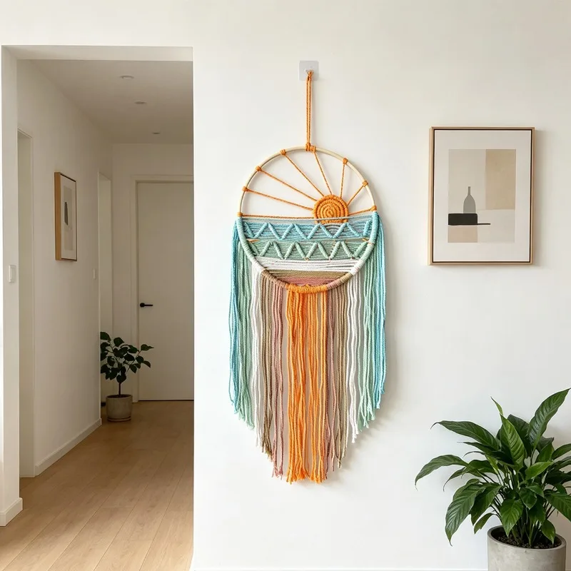 

Wind and sea view art tapestry,simple hanging paintings, modern homestay literary home wall decoration