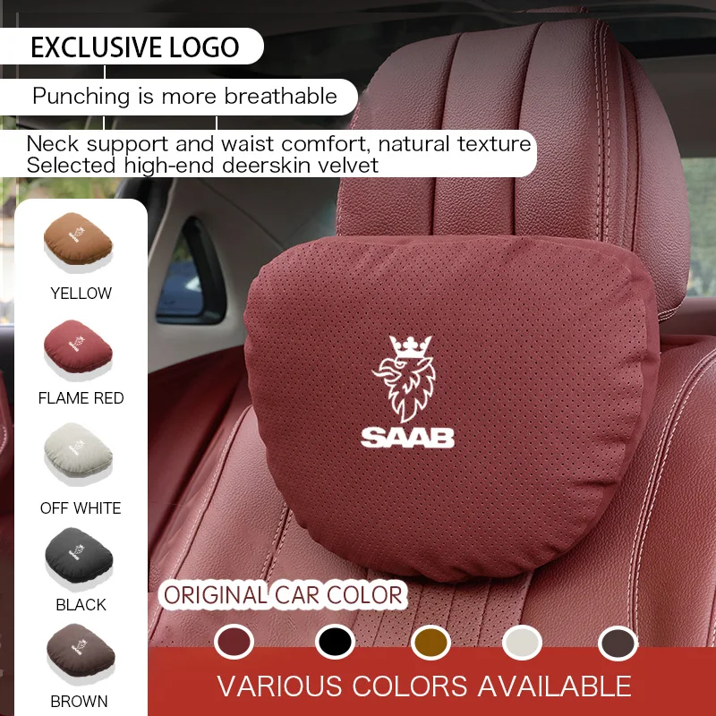 

For Saab 9 5 93 900 Carplay Key Case Cover Interior 2025 Accessories Car Neck Pillow Seat Headrest Pillow Lumbar Spine Protect