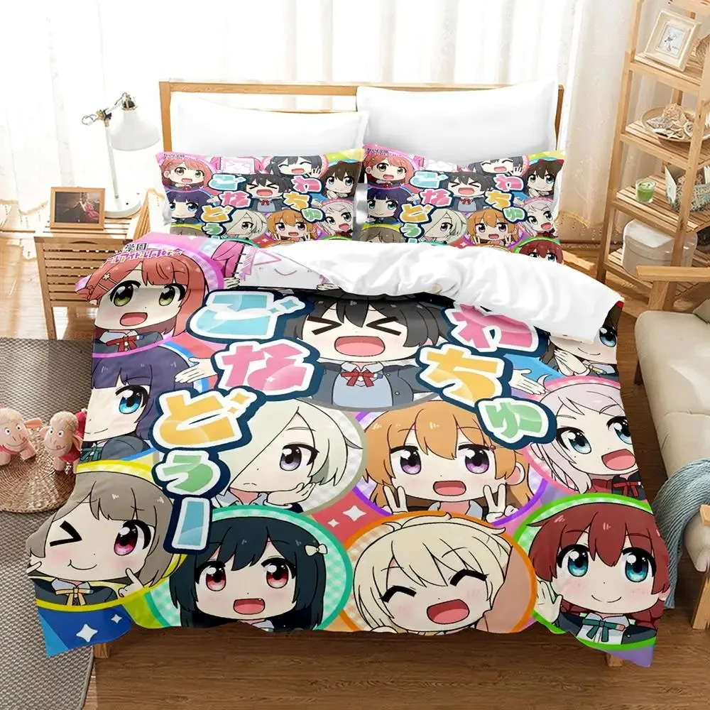 

3D Print Anime Nijiyon Animation Bedding Set Duvet Cover Bed Set Quilt Cover Pillowcase Comforter king Queen Size Boys Adult