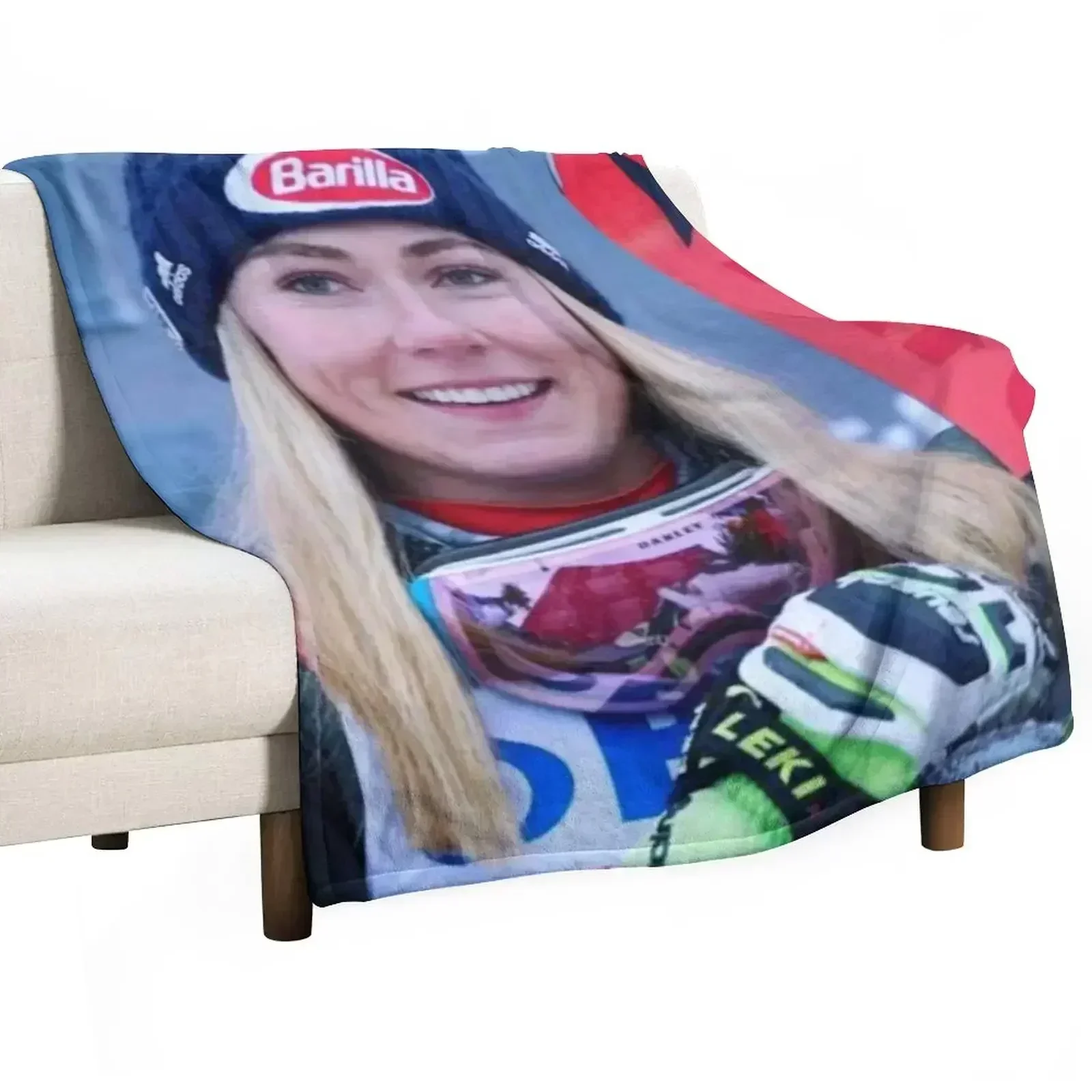 Mikaela shiffrin Throw Blanket Soft Blankets For Sofas Luxury Blankets