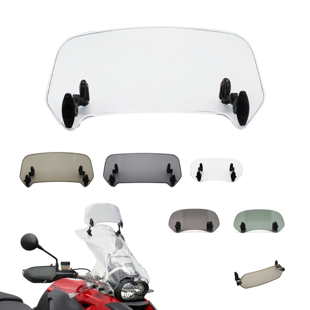 Motorcycle Windshield Extension Spoiler Windscreen Air Deflector For MOTO GUZZI MGX21 NORGE 1200/GT8V STELVIO V7 Classic Racer