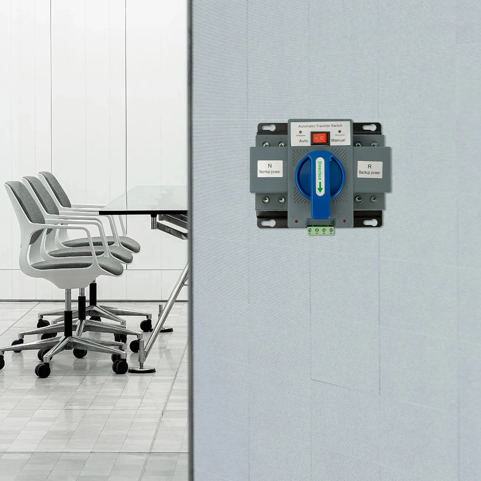 

Автоматический переключатель питания 2P/63A, 110В, с индикаторами, для двух источников питания