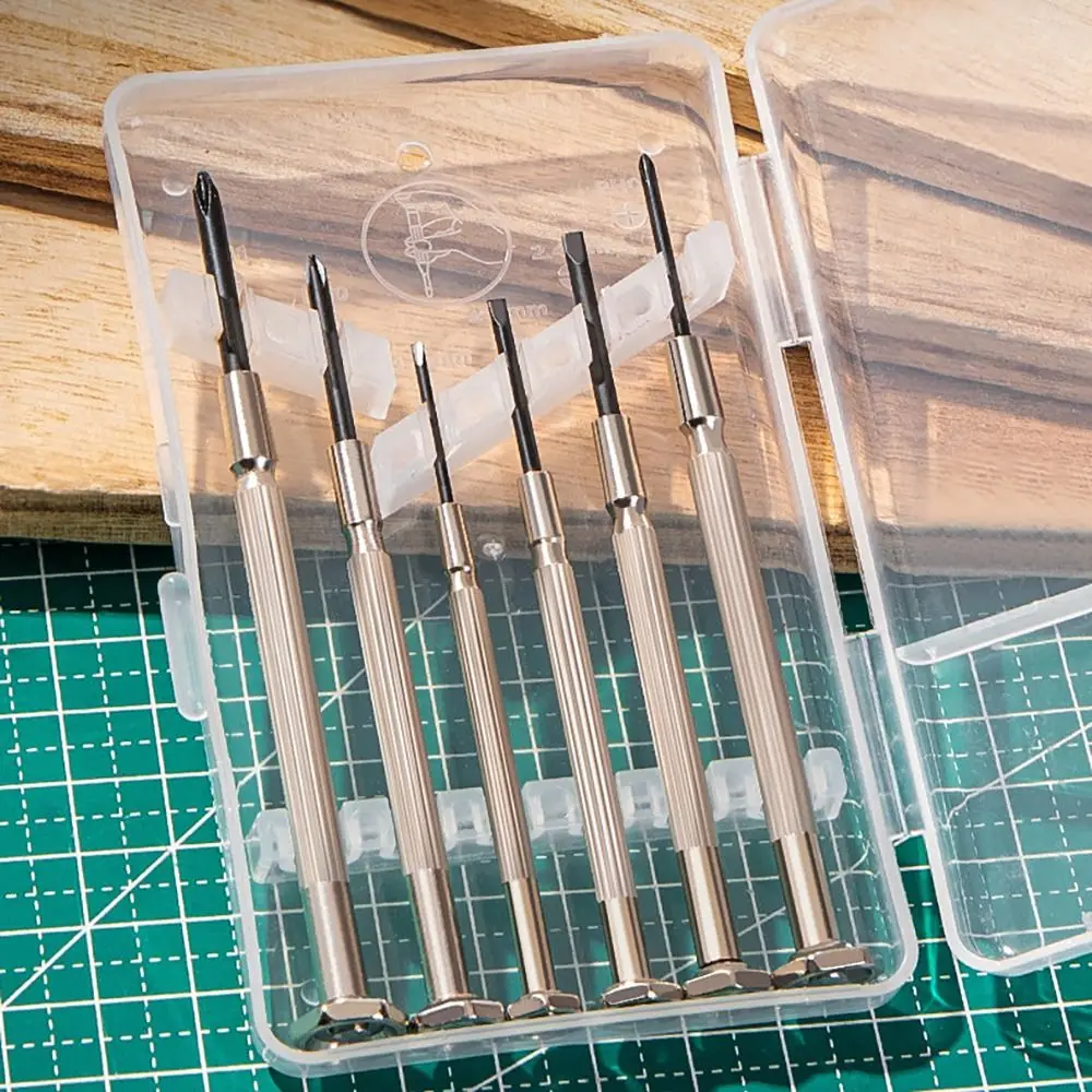 Precisie Uitrusting Schroevendraaier Set Computer Kleine Kruisschroevendraaier Horloge Demontage 6 In 1