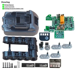 BL1830 Li-ion Battery Case Charging Protection Circuit Board Box For Makita 18V Battery DIY capacity bl1815 bl1820 bl1825