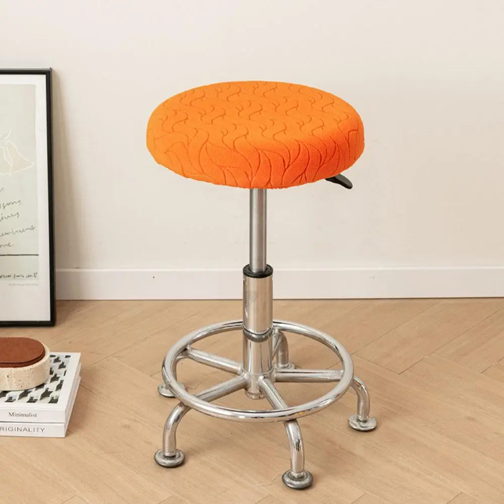 بار غطاء البراز لينة المخملية غطاء كرسي مستدير للإزالة البراز الغلاف مقهى غطاء البراز عدم الانزلاق وسادة مقعد حامي #5