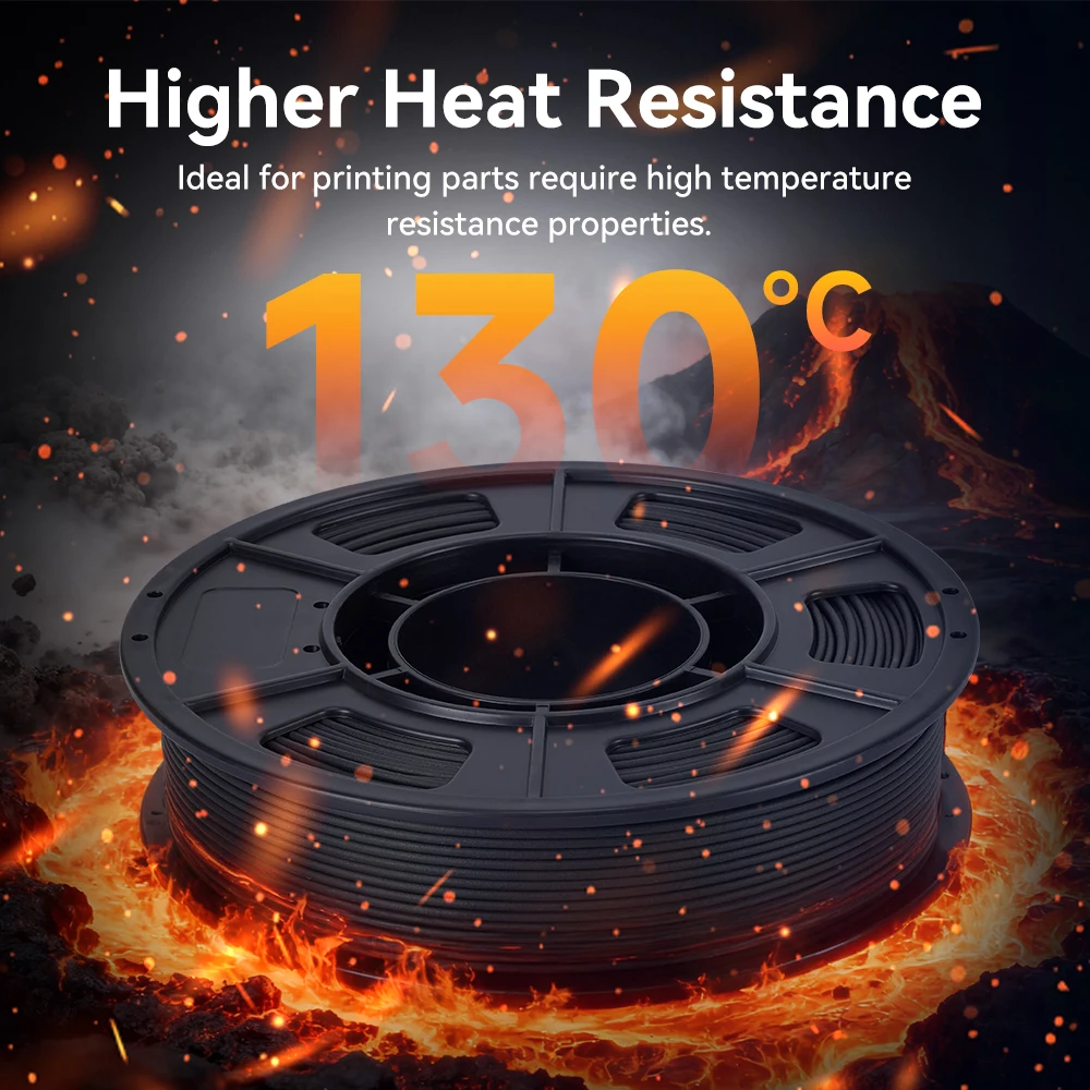 KINGROON خيوط نايلون من ألياف الكربون 1.75 مم 0.3 كجم (ليست 1 كجم) PA-CF مقاومة للحرارة ومواد طابعة ثلاثية الأبعاد انكماش أقل، 300 جرام #3