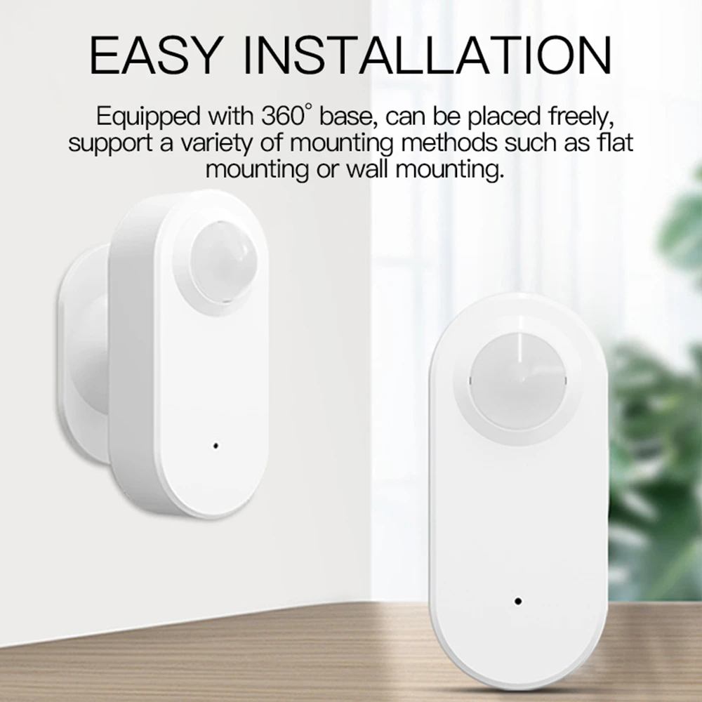 Tuya Zigbee Smart PIR Motion Sensor Detection With Luminance/Distance Work With Smart Life Support With Home Assistant