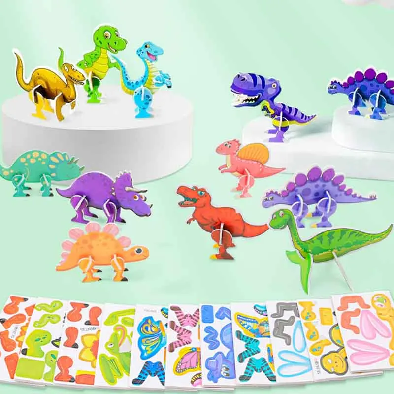 3D Three-dimensional Fun Insect Jigsaw Puzzle Toys For Kids Creative DIY Jigsaw  Puzzle Toys 3-6 Years Old Early Education Toys