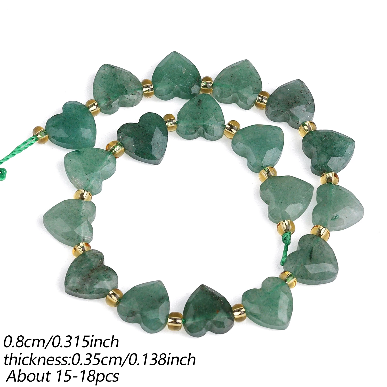 8mm Heart Crystal Quartz Jade Agate Natural Stone Love Beads DIY Bracelet Neckalce Loose Bead For Charms Jewelry Making Crafts