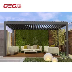 3x3m 3x4m Pergola Gazebo Waterproof Bioclimatic Outdoor Garden Manual Louvered RoofAluminum Pergola