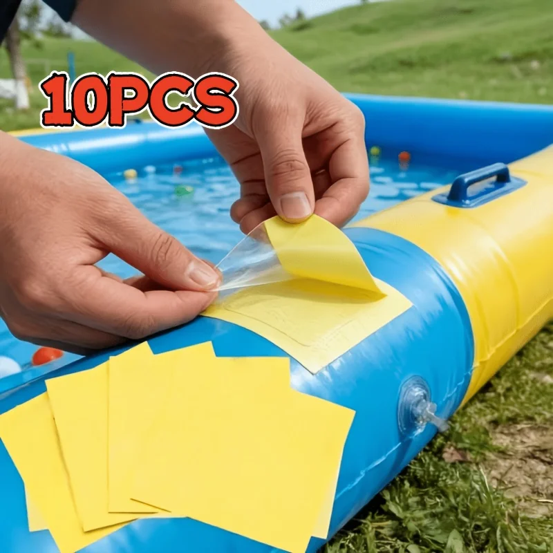 10Pcs Transparent Waterproof Repair Patches for Tents, Toys, Sleeping Bags & Inflatables – Portable & Reflective