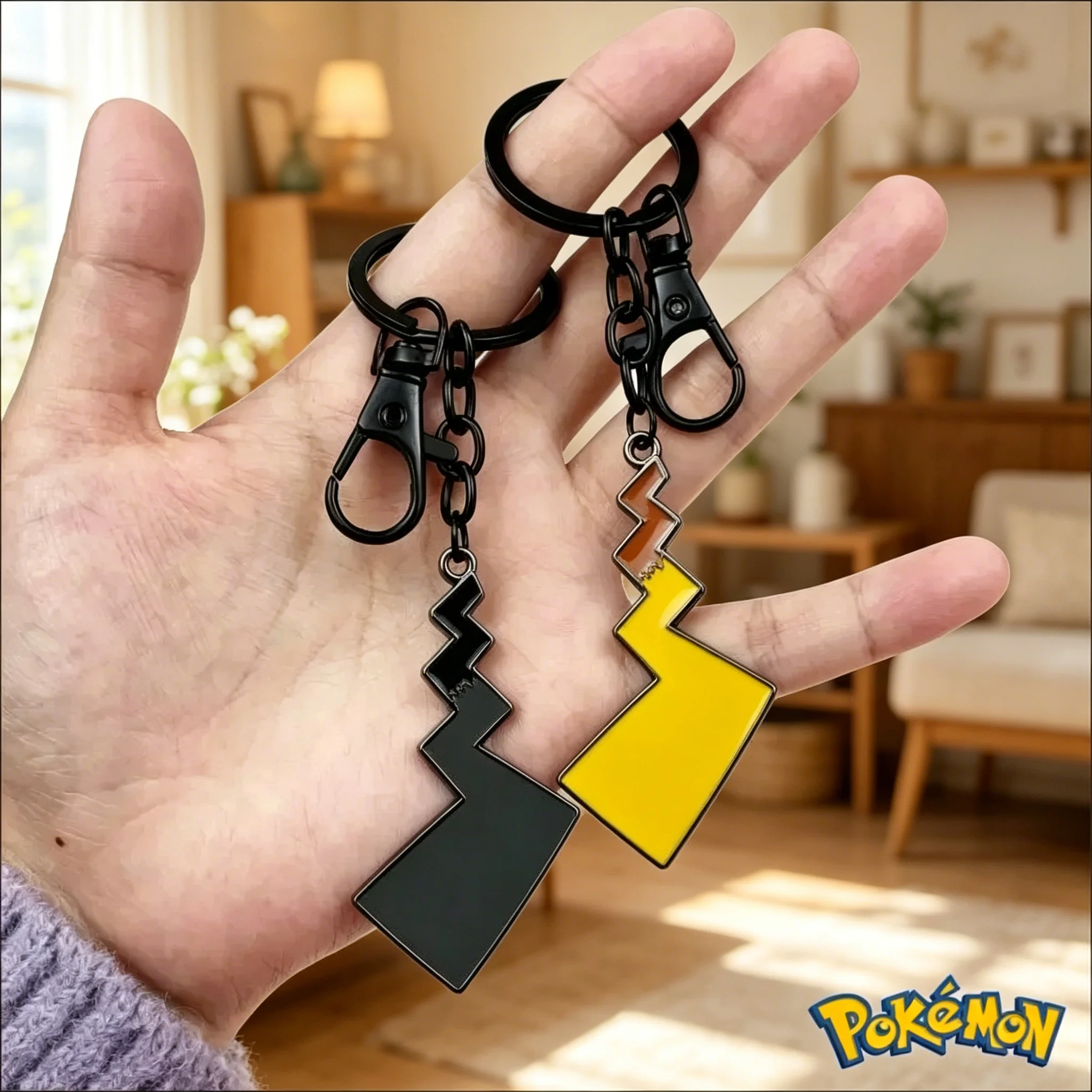 

Pokemon Cute Pikachu Keychain Matching Jewelry Backpack Decoration Charms Cute Tail Pendant Anime Accessories Kids Toys Present