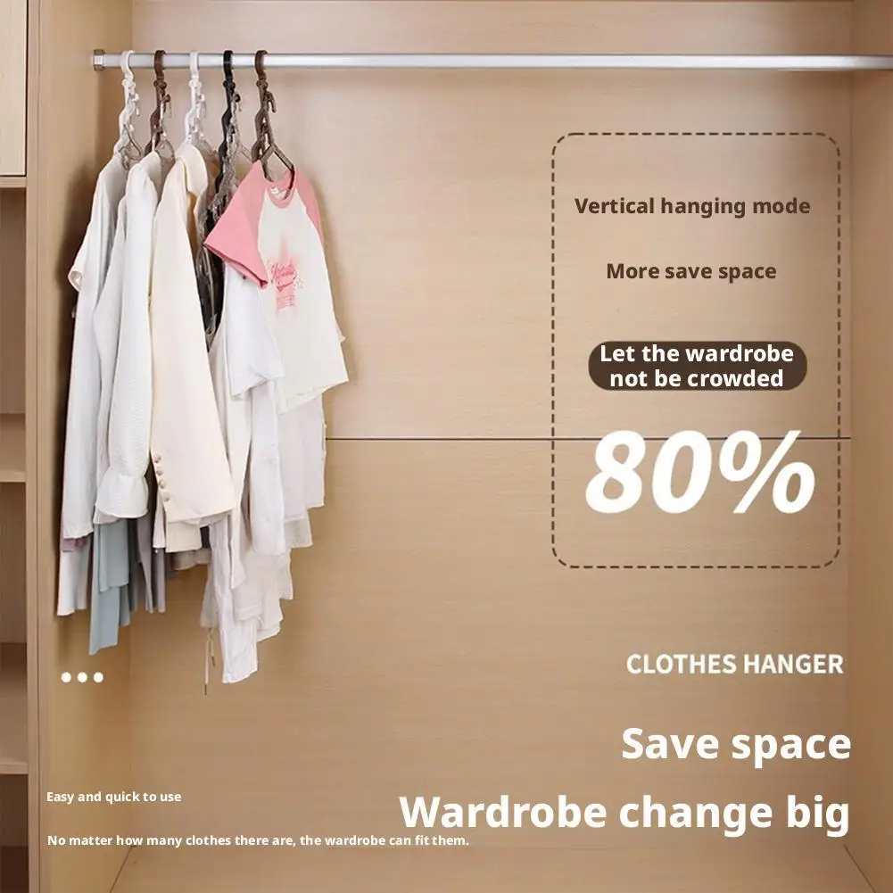 Picture 7: Multifunctional Hook Space Saving 5-layer Plastic Hanger Familie Windproof Hanger Suitable Simple Dormitories Folding Apart D0N3