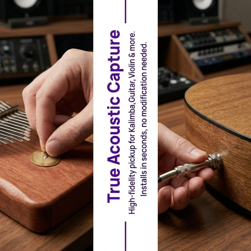 

Self-Adhesive Piezo Pickups Transducer Pickup Combo 3-in-1 & 2-in-1 Contact Piezo Pickup Microphone Contact Acoustic