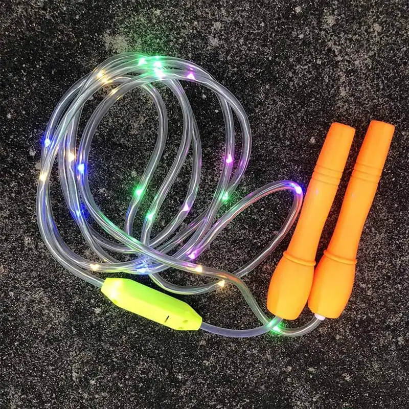 LED Light Up Jump Ropes for Kids Skipping Rop Glowing Home School Children Body Exercis Fun Fitness New