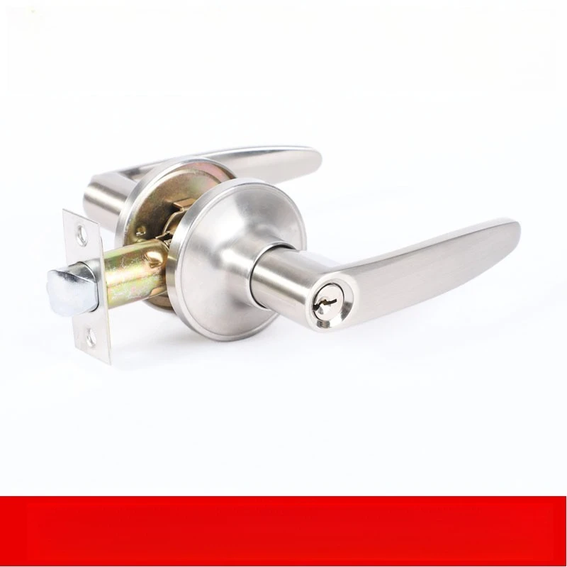 

3 Lever Door Lock Stainless Steel Bathroom Interior Handle Latch Lock Durable Security