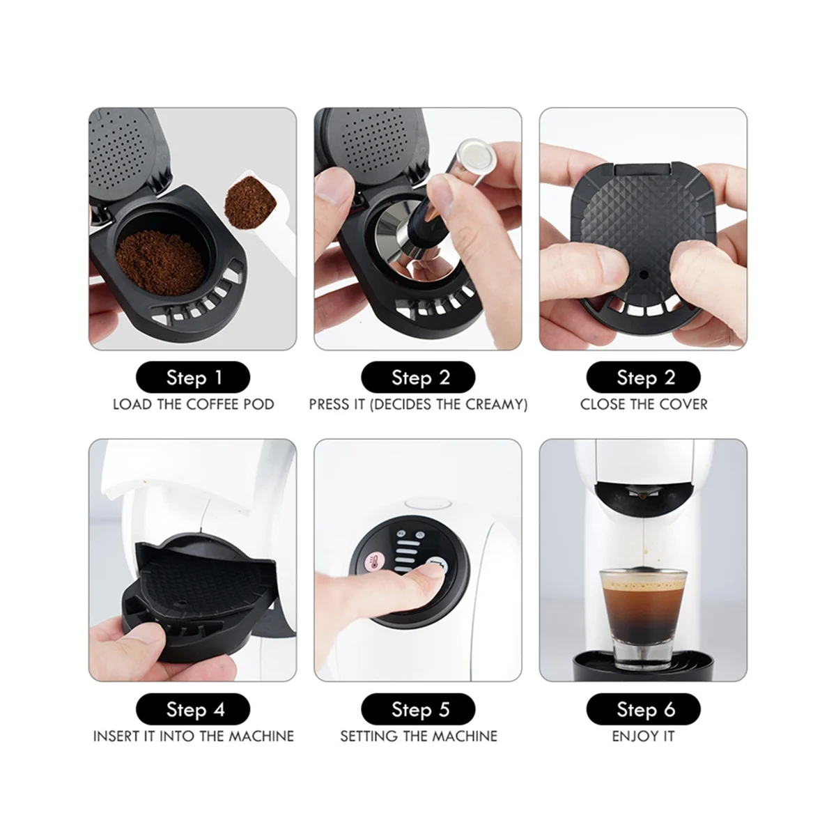 For Genio S / Piccolo XS Coffee Machines Espresso Accessories Refill Coffee Adapter Reusable Capsule Adapter