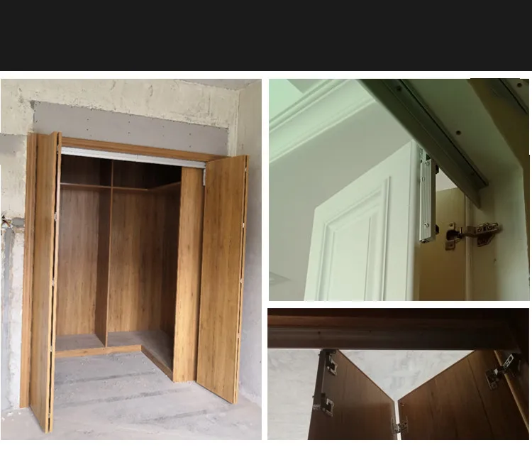 Imagem -05 - Dobradiça de Porta Dobrável para Armário Pendurado Hardware Acessórios Faixa Superior Vestiário